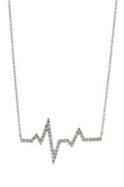Diane Kordas Diane Kordas Heartbeat 18kt White Gold Necklace With White Diamonds