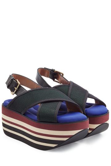 Marni Marni Platform Sandals With Mesh - Multicolor