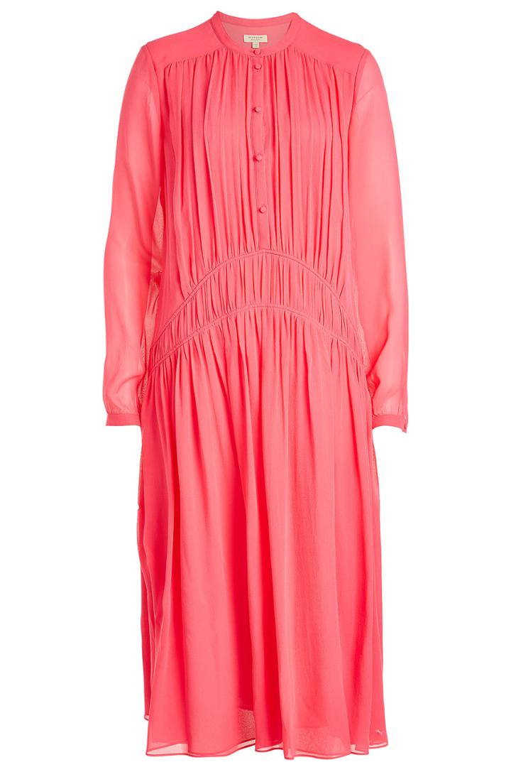 Burberry Burberry Kara Button-down Silk Chiffon Dress