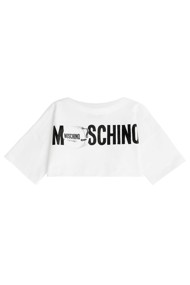 Moschino Moschino Cropped Cotton T-shirt - Multicolored