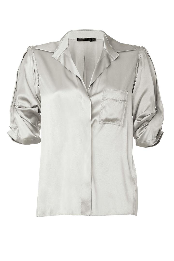 Donna Karan New York Donna Karan New York Silk Blouse - Silver