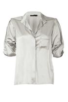 Donna Karan New York Donna Karan New York Silk Blouse - Silver