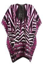 Emilio Pucci Wool And Mohair Cape With Leather