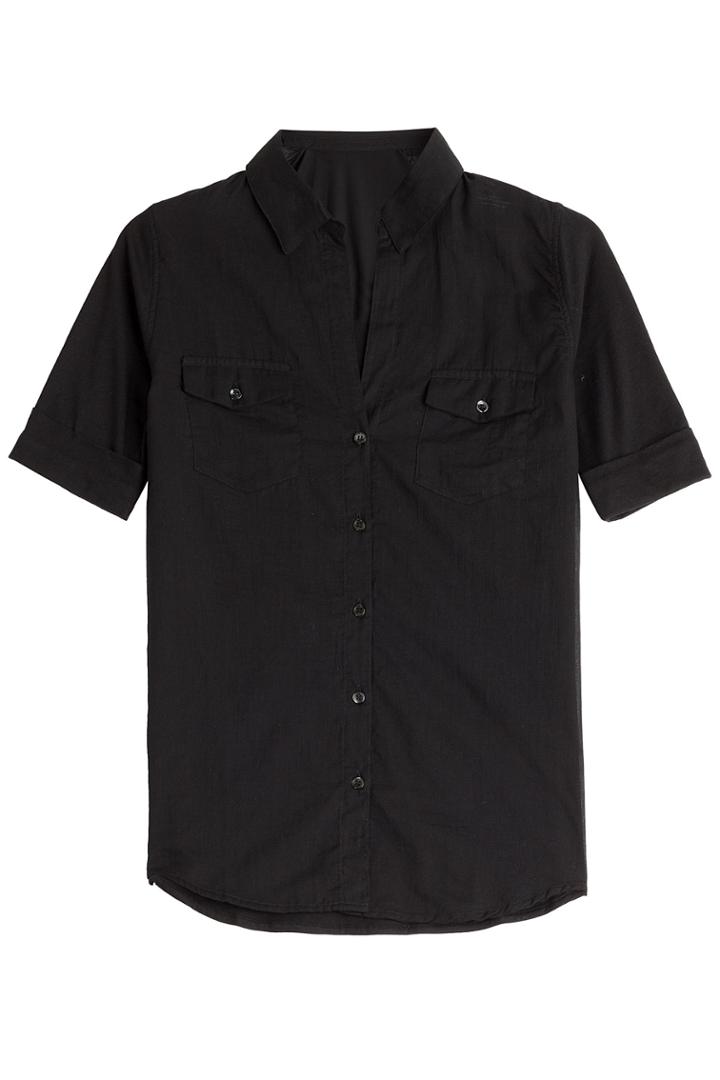 Majestic Majestic Cotton Shirt - Black