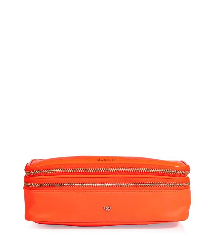 Anya Hindmarch Girlie Stuff Makeup Bag In Orange
