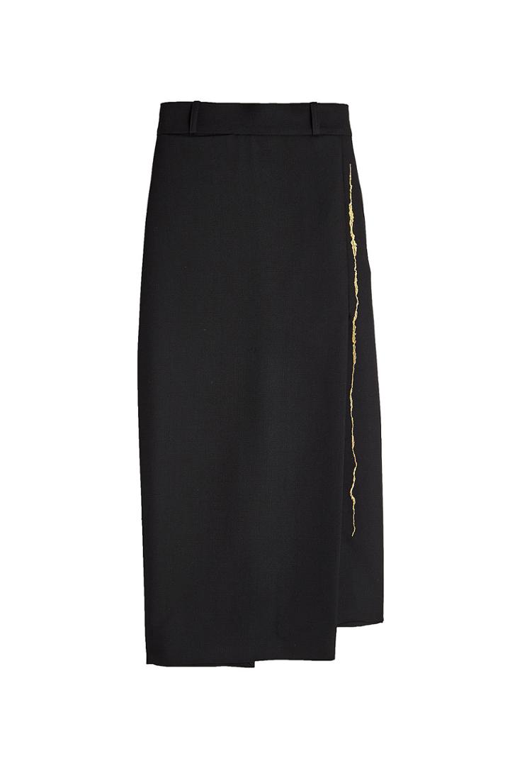 Haider Ackermann Haider Ackermann Asymmetric Fleecewool Skirt