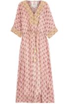 Figue Figue Calista Printed Silk Dress With Embellishment - Multicolored
