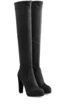 Sergio Rossi Suede Over-the-knee Platform Boots