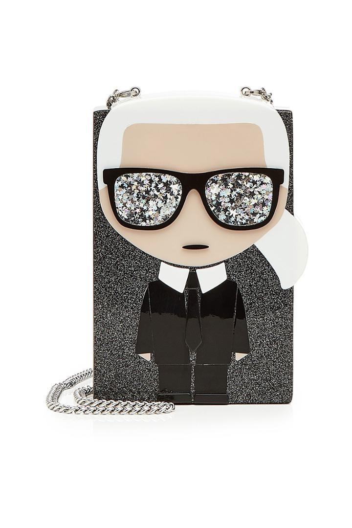 Karl Lagerfeld Karl Lagerfeld K/ikonik Glitter Box Clutch