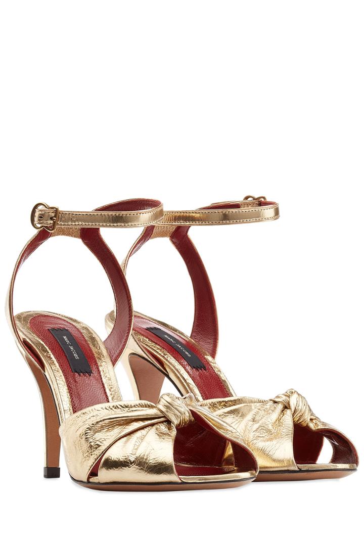 Marc Jacobs Marc Jacobs Metallic Leather Sandals - Gold