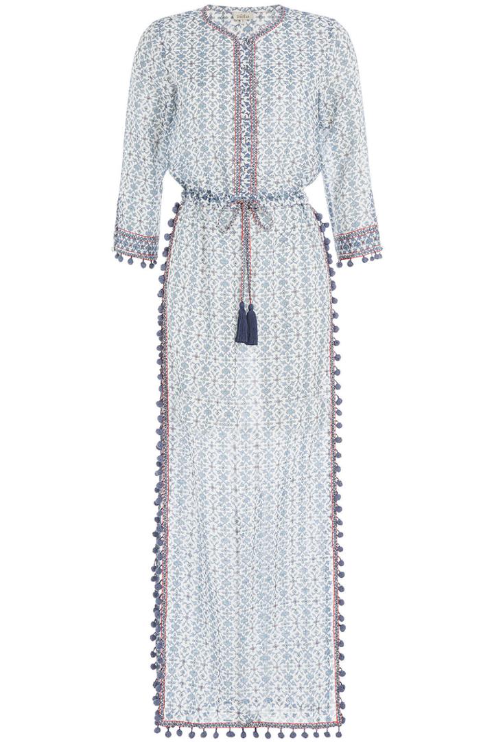Talitha Talitha Printed Cotton-silk Tunic Dress - Blue