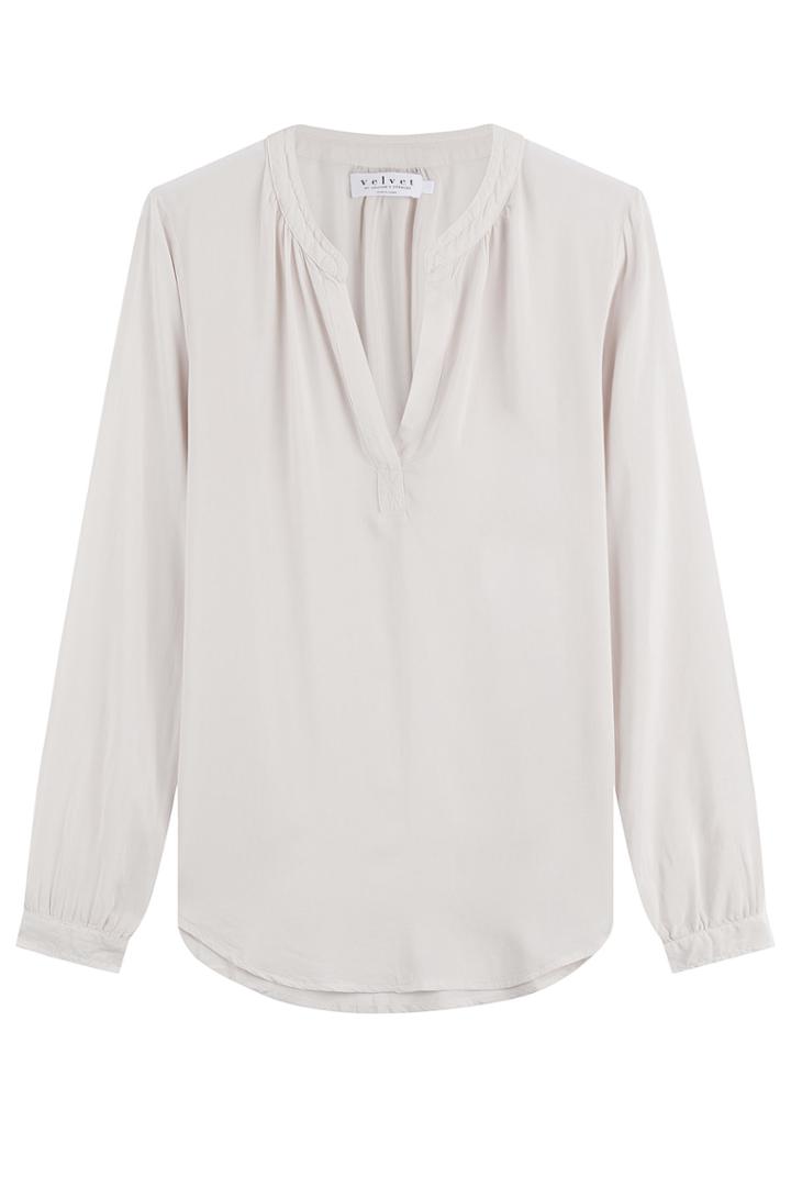 Velvet Velvet V-neck Blouse - Beige