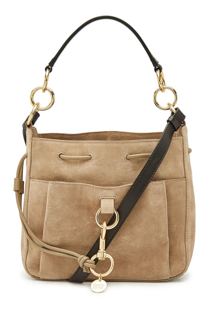 See By Chloé See By Chloé Suede Medium Tony Bucket Bag