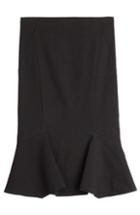 Donna Karan New York Linen Blend Skirt With Ruffles