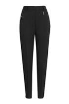 Alexander Wang Alexander Wang Tapered Wool Pants With Zippers - Black