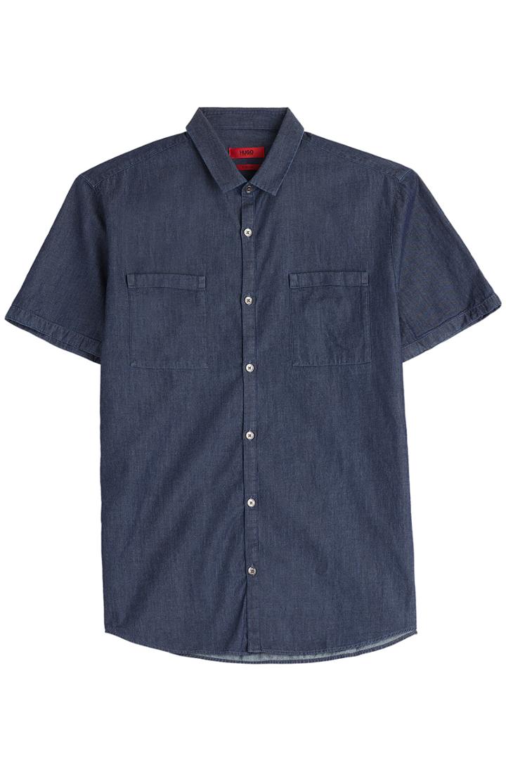 Hugo Denim Ettino Short Sleeve Button-down
