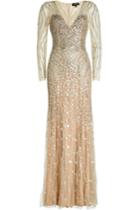 Jenny Packham Jenny Packham Embellished Tulle Floor-length Gown