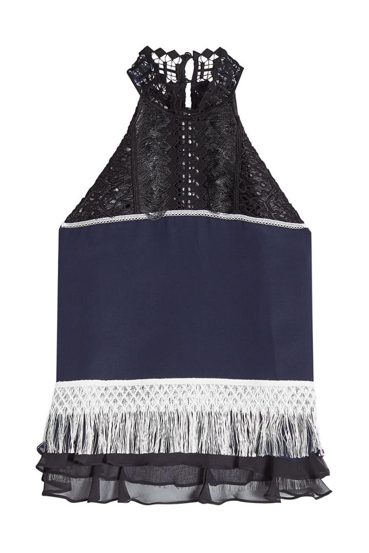 Jonathan Simkhai Jonathan Simkhai Silk Top With Fringing