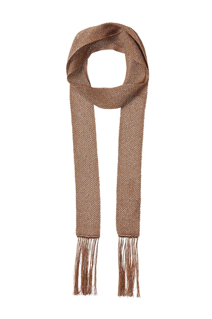 Missoni Missoni Skinny Scarf With Fringe - Gold