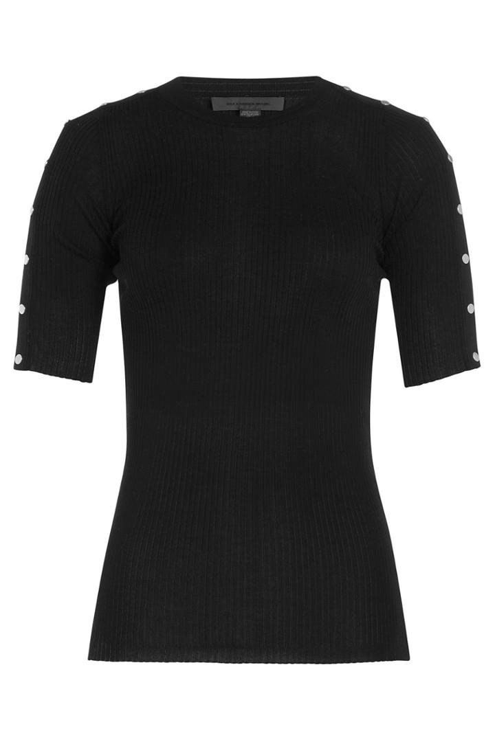 Alexander Wang Alexander Wang Cotton Ribbed Top With Studs