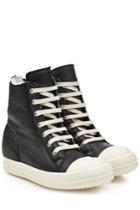 Rick Owens Rick Owens Leather High-top Sneakers With Sheepskin Lining