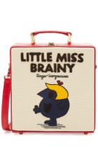 Olympia Le-tan Olympia Le-tan Little Miss Brainy Embroidered Cotton Shoulder Bag