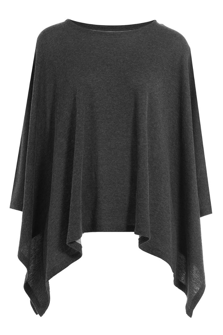 Majestic Majestic Cotton-cashmere Poncho - Grey