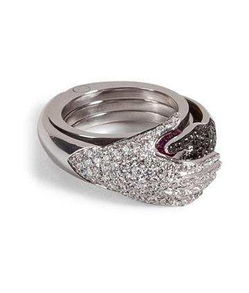 Delfina Delettrez Diamond/ruby Secret Hands Ring
