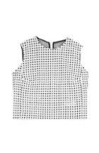 Victoria Beckham Denim Printed Cropped Top