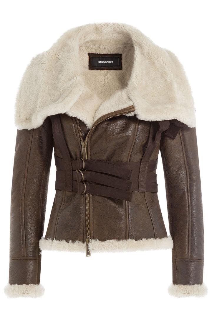 Dsquared2 Dsquared2 Leather Jacket With Shearling Lining - None