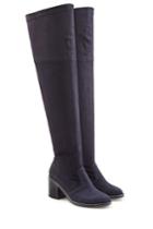 Robert Clergerie Robert Clergerie Suede Over-knee Boots With Patent Leather Heel