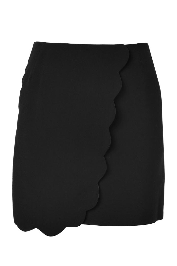 J.w. Anderson J.w. Anderson Asymmetric Scalloped Skirt - Black