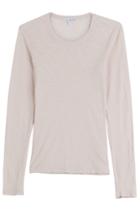 James Perse James Perse Long Sleeved Cotton Top - Magenta