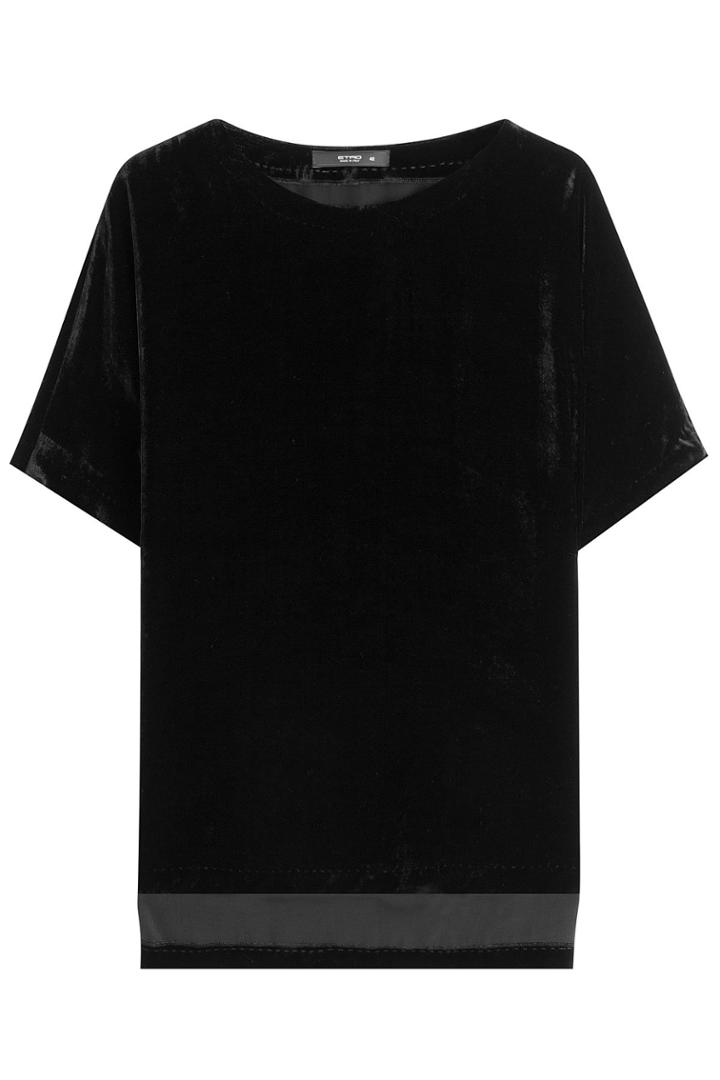 Etro Etro Velvet Top With Silk - Black
