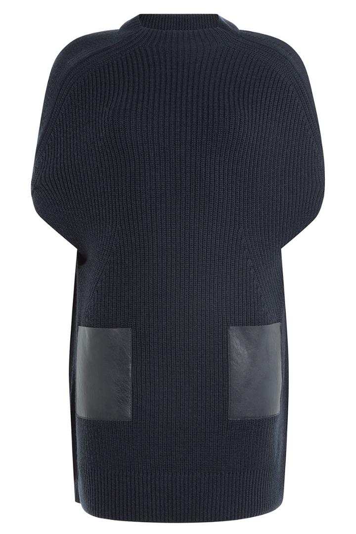 Steffen Schraut Steffen Schraut Merino Wool Pullover With Leather - Blue