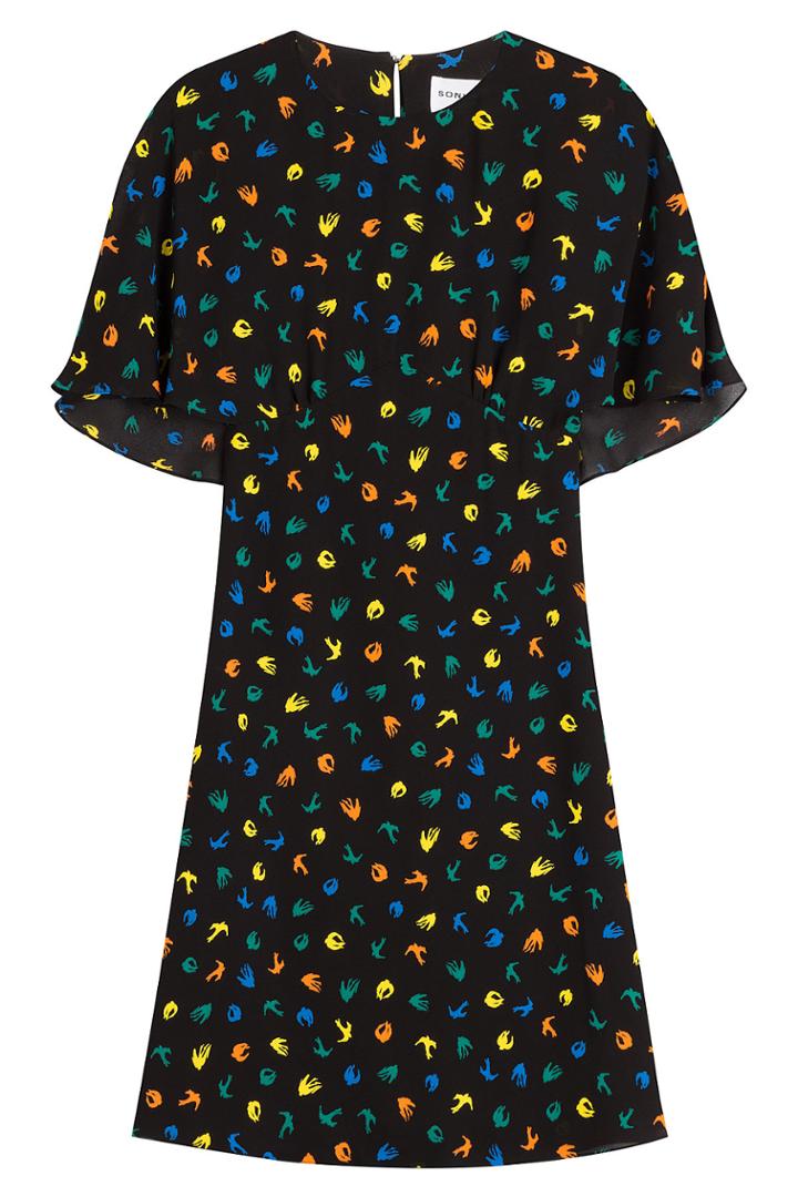 Sonia Rykiel Sonia Rykiel Bird Print Dress - Multicolor