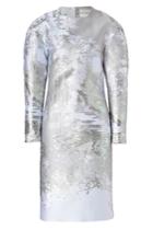 Mary Katrantzou Mary Katrantzou Silk Blend Duson Dress In Maria Beetle - Silver