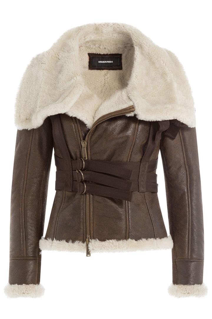 Dsquared2 Dsquared2 Leather Jacket With Shearling Lining
