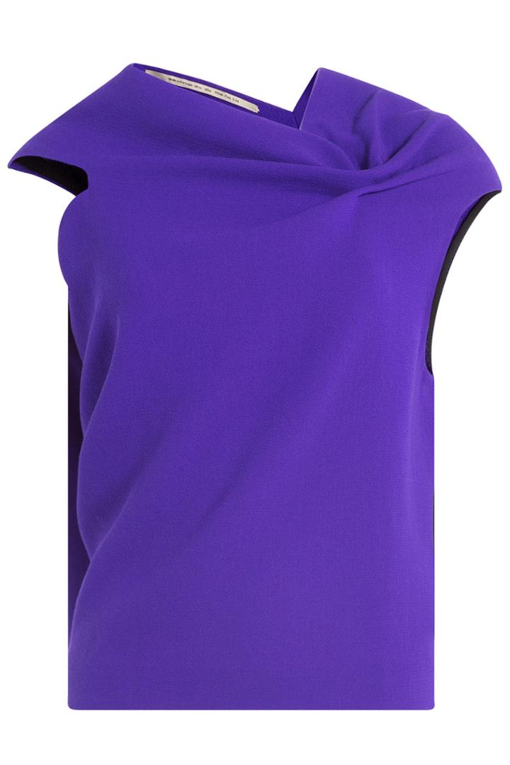 Roland Mouret Roland Mouret Asymmetric Draped Wool Top