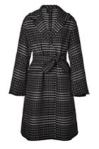 Agnona Agnona Intarsia Knit Wool Coat - Grey