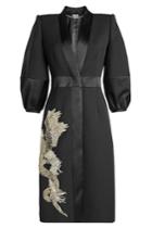 Alexander Mcqueen Alexander Mcqueen Embellished Coat With Wool And Silk