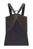 Roberto Cavalli Roberto Cavalli Halter Top With Metallic Thread