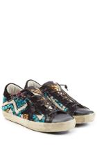 Golden Goose Golden Goose Super Star Leather And Sequin Sneakers