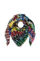Burberry Burberry Printed Wool Scarf With Silk