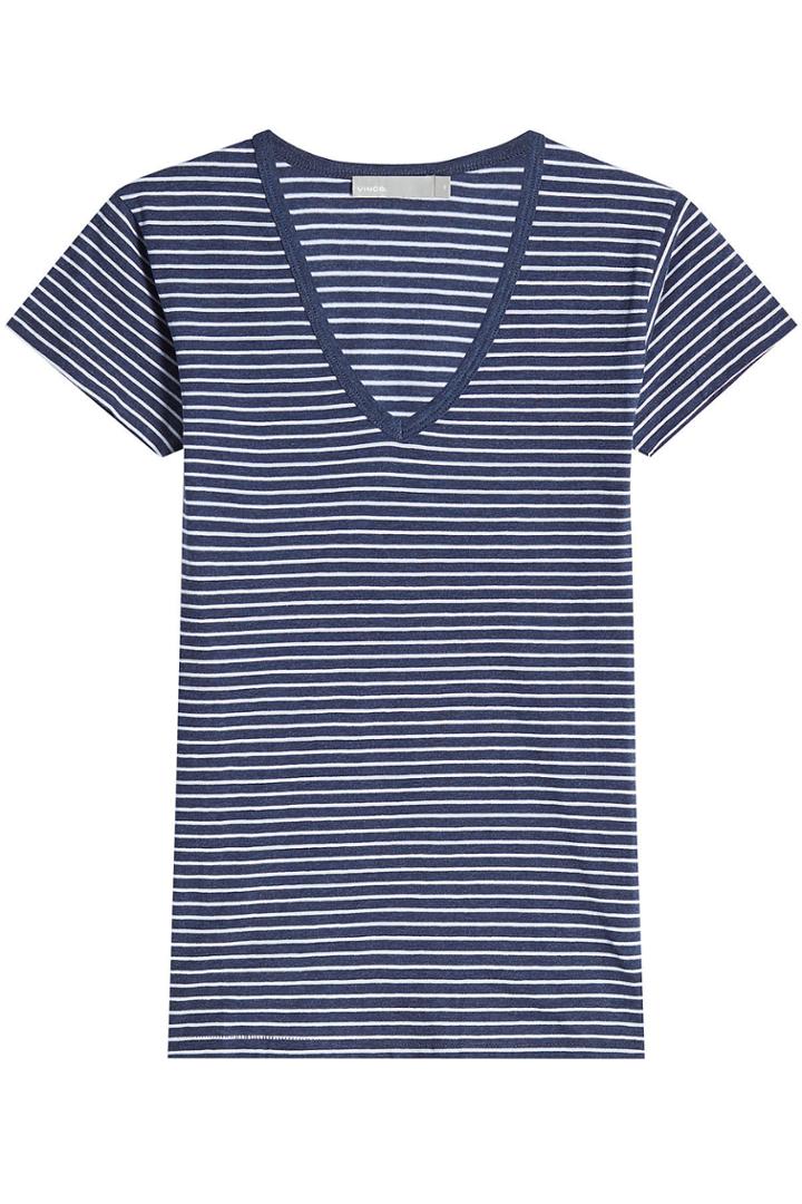 Vince Vince Striped Cotton T-shirt