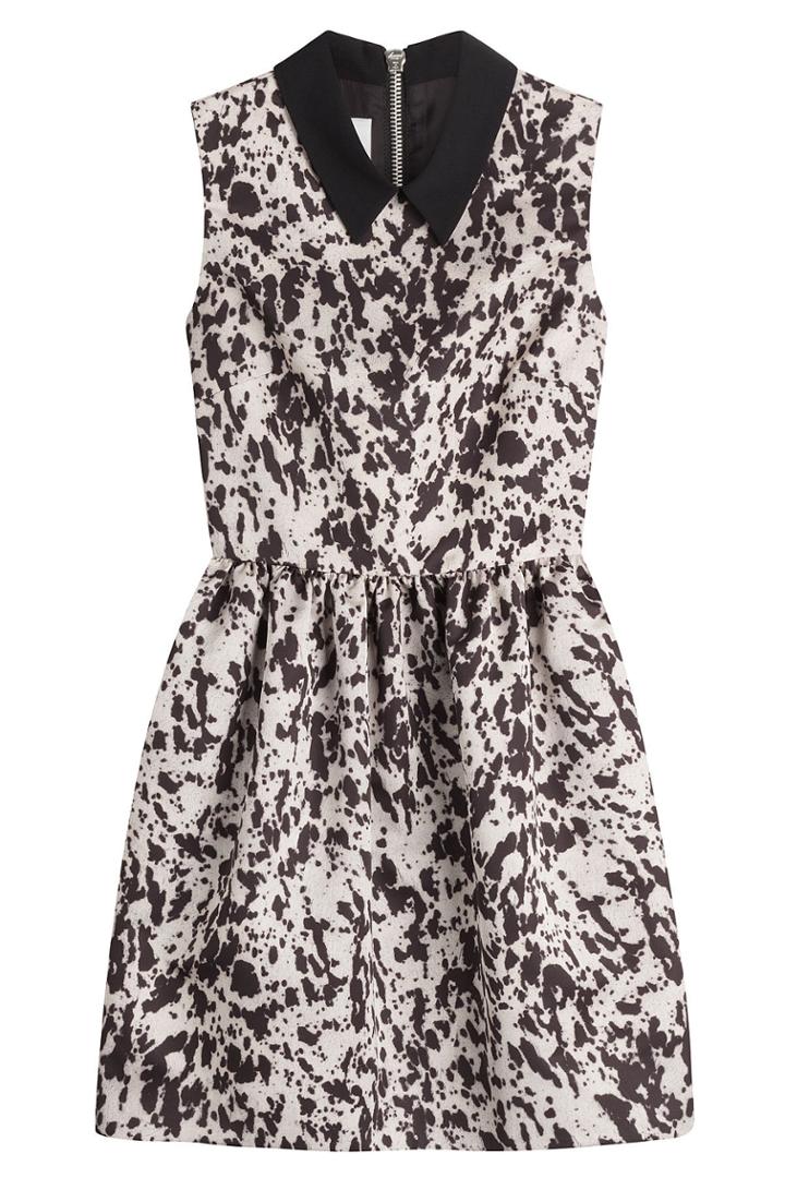 Mcq Alexander Mcqueen Mcq Alexander Mcqueen Party Dress With Contrast Collar - Black