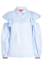 Hilfiger Collection Hilfiger Collection Cotton Shirt With Cold Shoulders