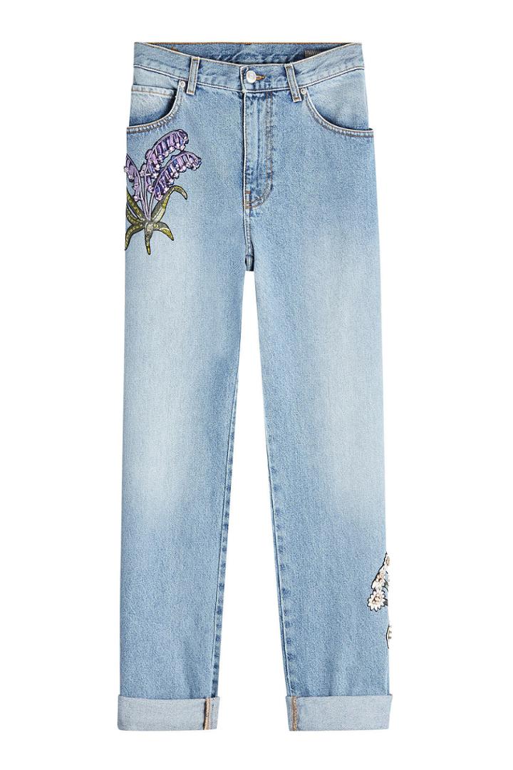 Alexander Mcqueen Alexander Mcqueen Embroidered Boyfriend Jeans