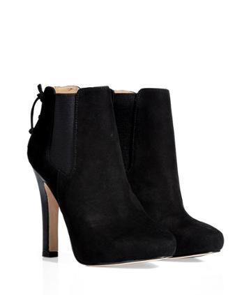 Diane Von Furstenberg Black Suede Ciara Ankle Boots