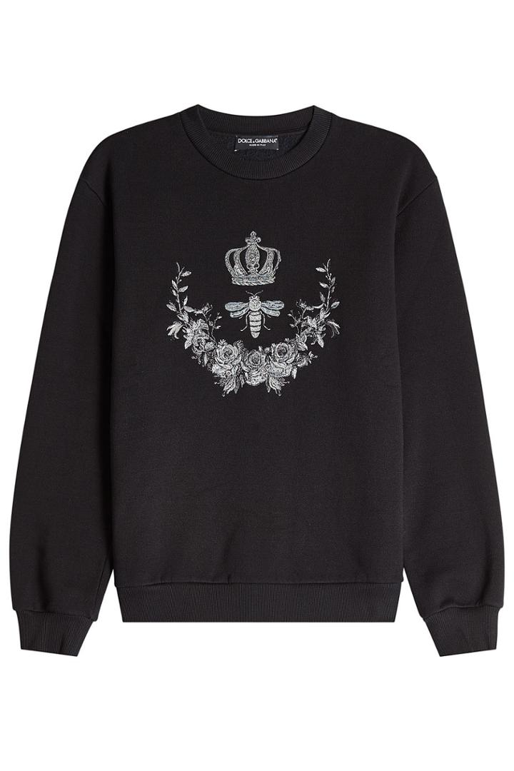Dolce & Gabbana Dolce & Gabbana Embroidered Cotton Sweatshirt